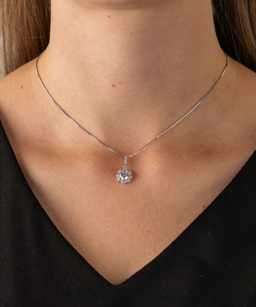 Sidabrinis pakabukas su cirkoniais - Sidabriniai pakabukai - Goldinga