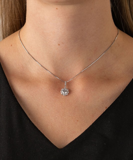 Sidabrinis pakabukas su cirkoniais - Sidabriniai pakabukai - Goldinga