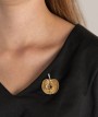 Sidabrinė sagė su granatu "Obuolys" - Sagės - Goldinga