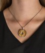 Sidabrinė sagė su granatu "Obuolys" - Sagės - Goldinga