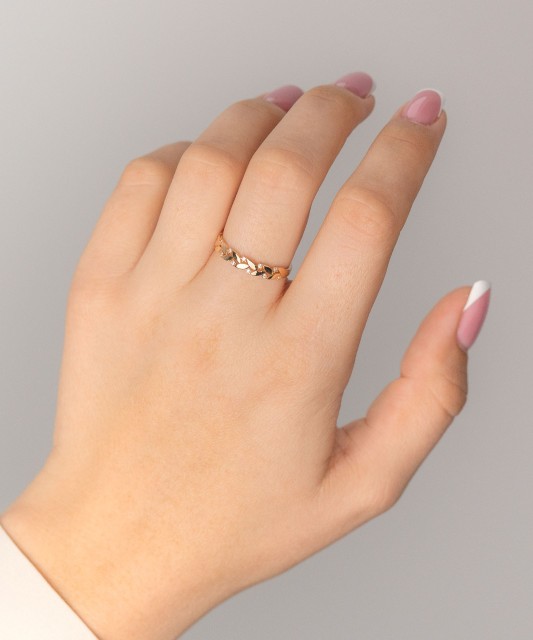 Auksinis žiedas su cirkoniais - Perkamiausi - Goldinga