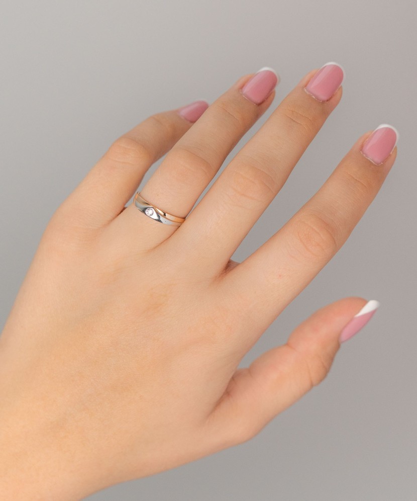 Auksinis žiedas su cirkoniu - Auksiniai žiedai - Goldinga