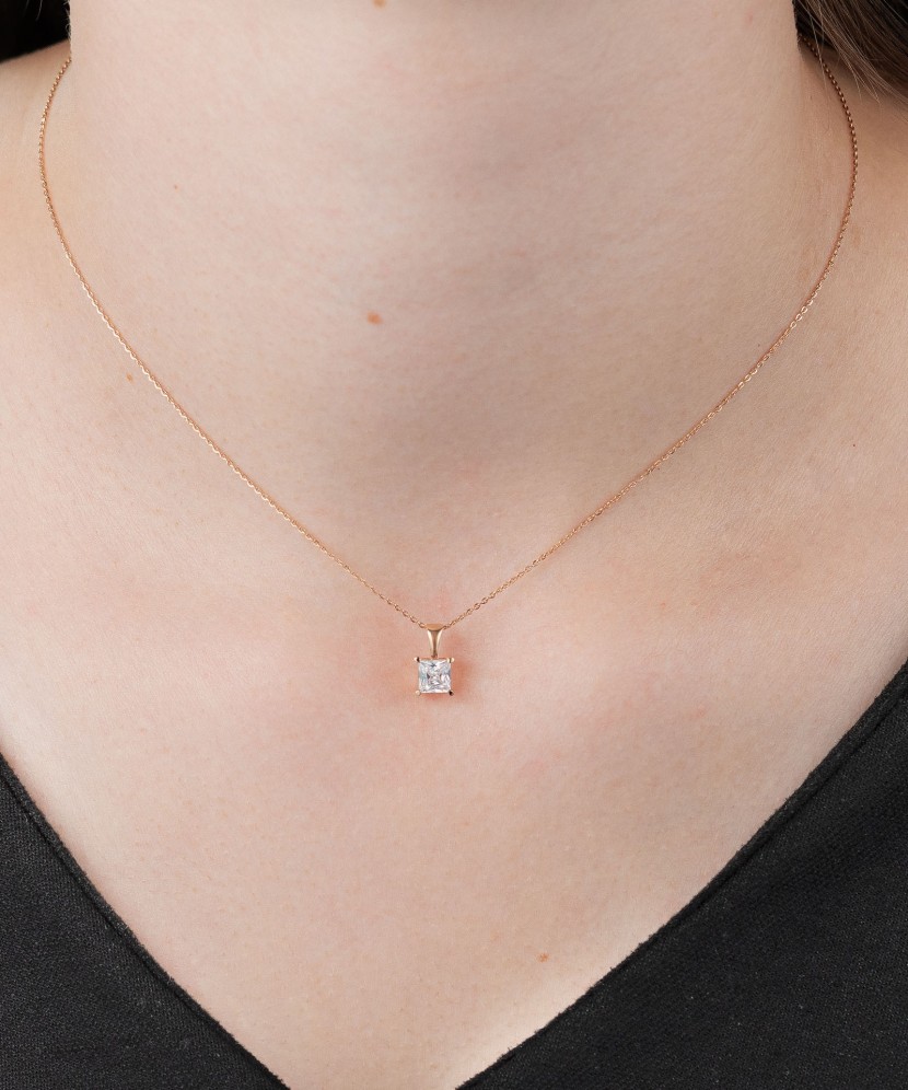 Auksinis pakabukas su cirkoniu - Auksiniai pakabukai - Goldinga