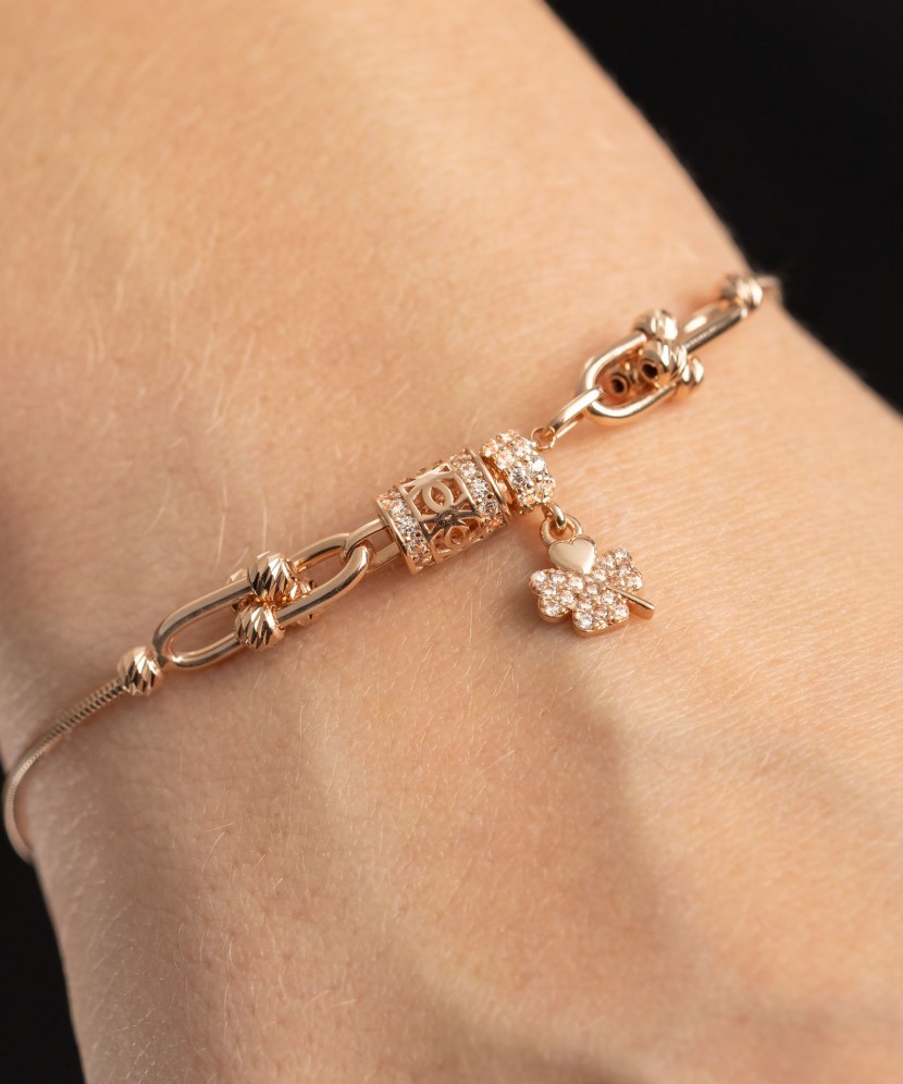 Auksinė apyrankė su cirkoniais - Auksinės apyrankės - Goldinga