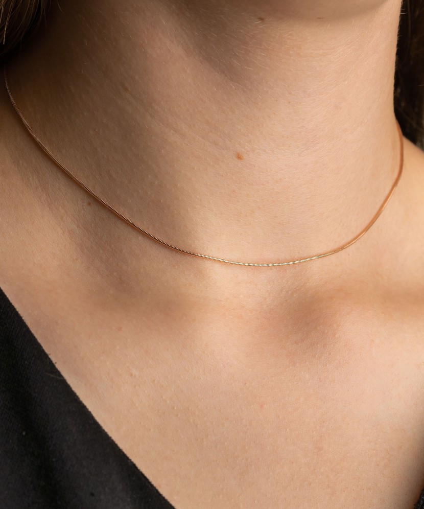 Auksinė grandinėlė "Snake" 0.9mm - Auksinės grandinėlės - Goldinga