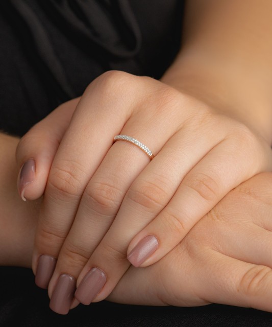 Auksinis žiedas su deimantais - Auksiniai Žiedai su brangakmeniais - Goldinga