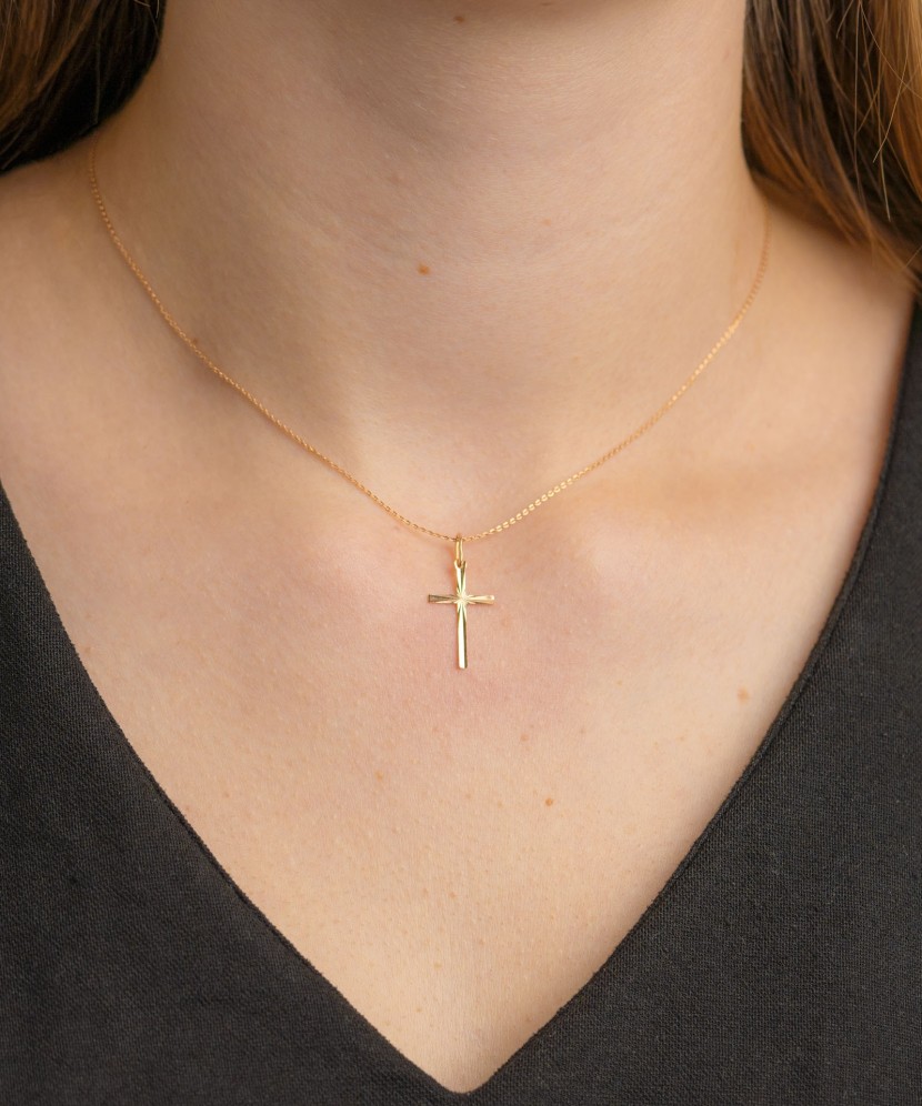 Auksinis pakabukas "Kryželis" - Auksiniai pakabukai - Goldinga