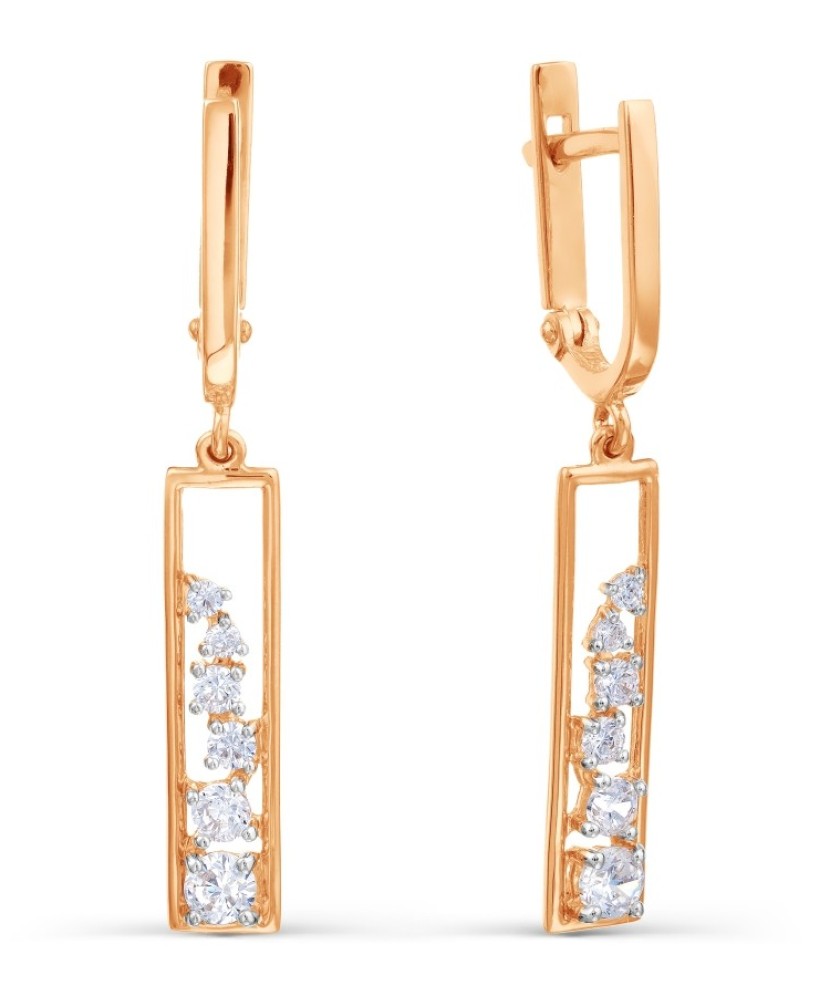 Auksiniai auskarai su cirkoniais  - Goldinga