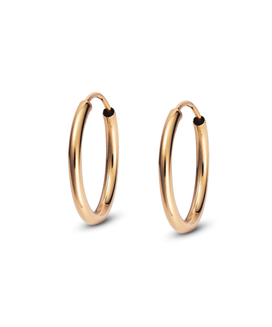 Auksiniai auskarai 15mm - Perkamiausi - Goldinga