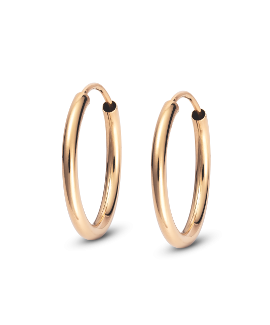 Auksiniai auskarai rinkutės 19mm - Perkamiausi - Goldinga