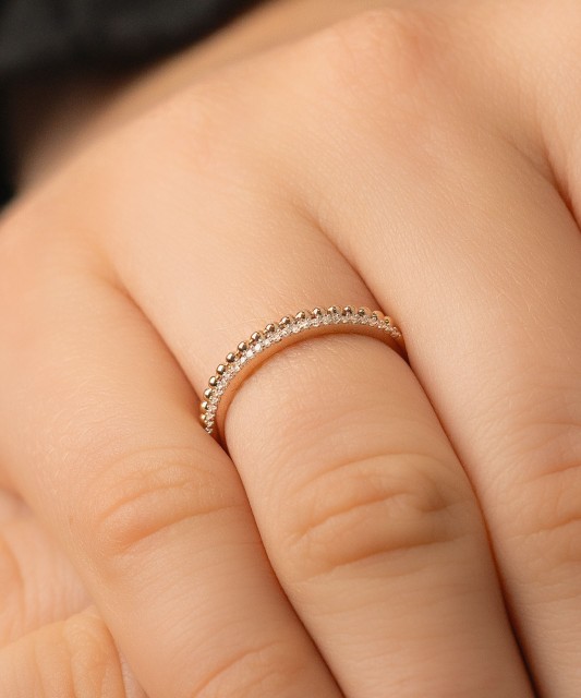 Auksinis žiedas su deimantais - Auksiniai Žiedai su brangakmeniais - Goldinga