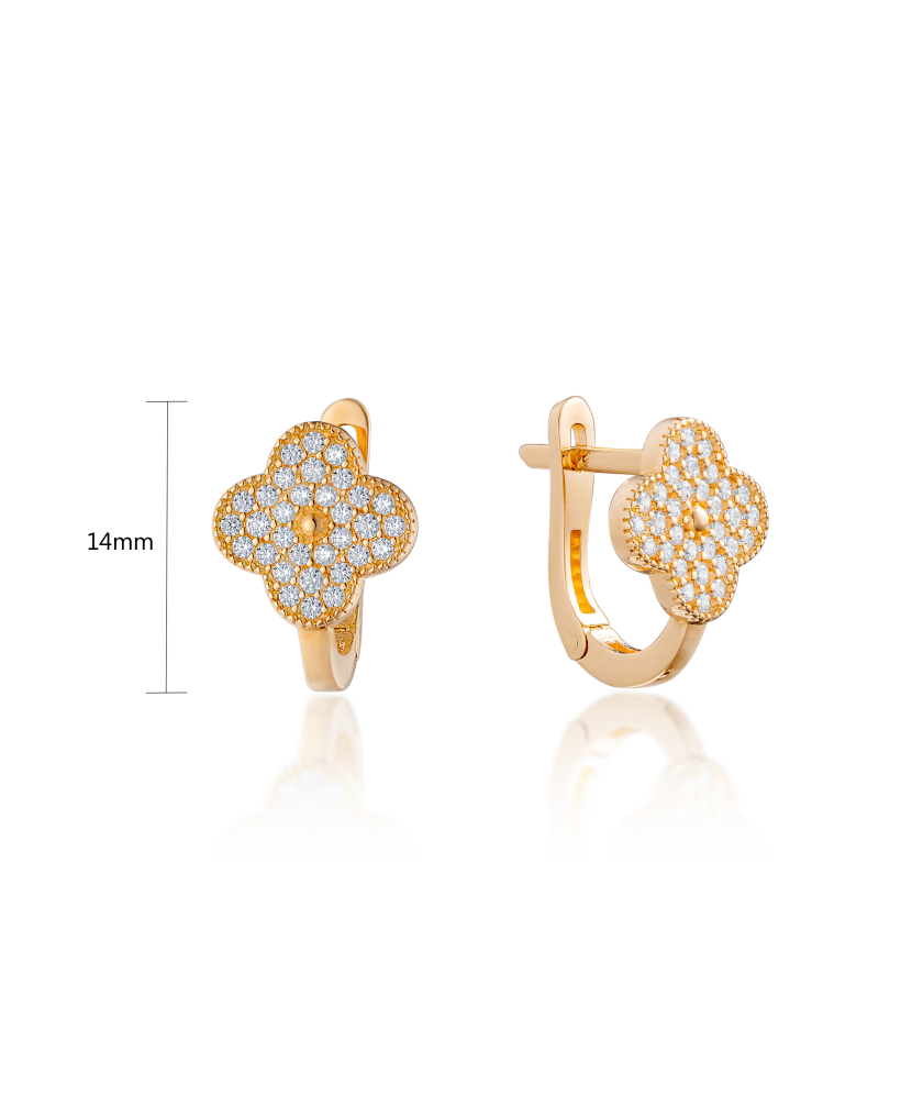 Auksiniai auskarai su cirkoniais - Auksiniai auskarai - Goldinga