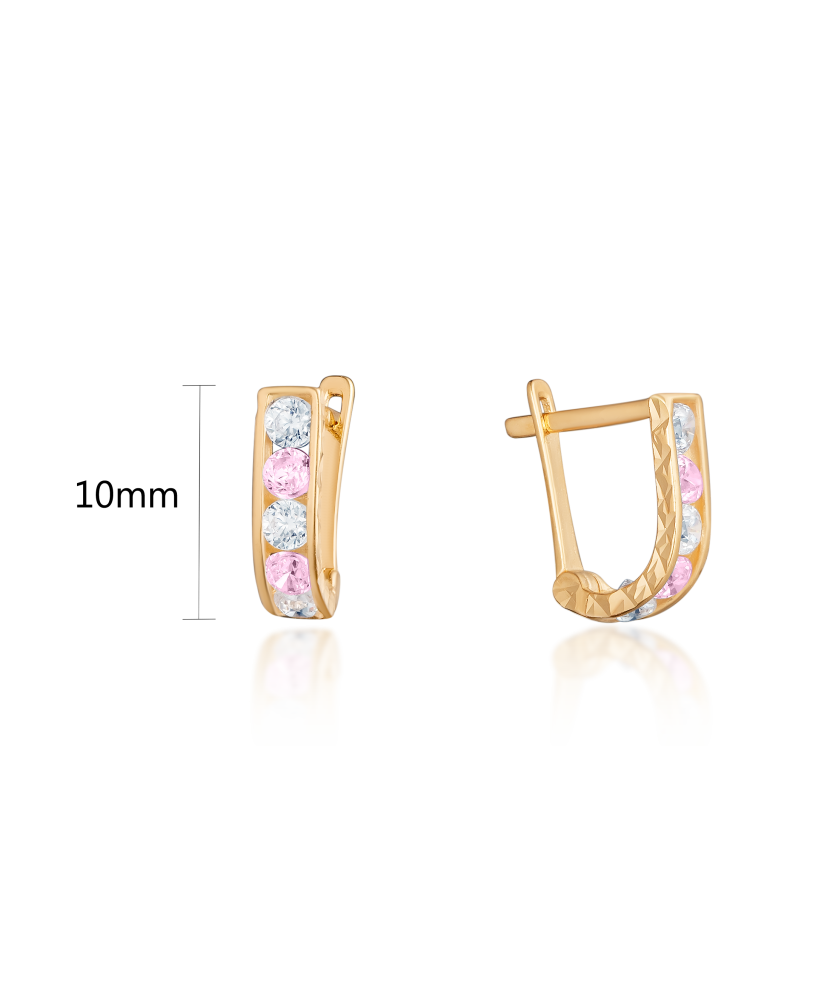 Auksiniai auskarai su cirkoniais - Perkamiausi - Goldinga