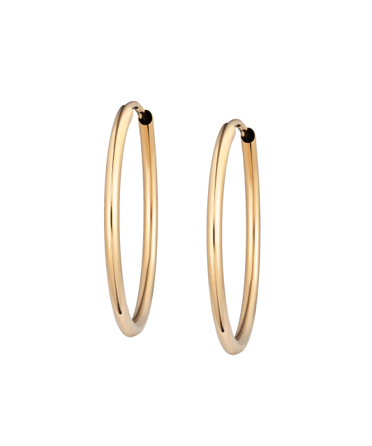 Auksiniai Auskarai Rinkutės 22mm - Auksiniai auskarai - Goldinga