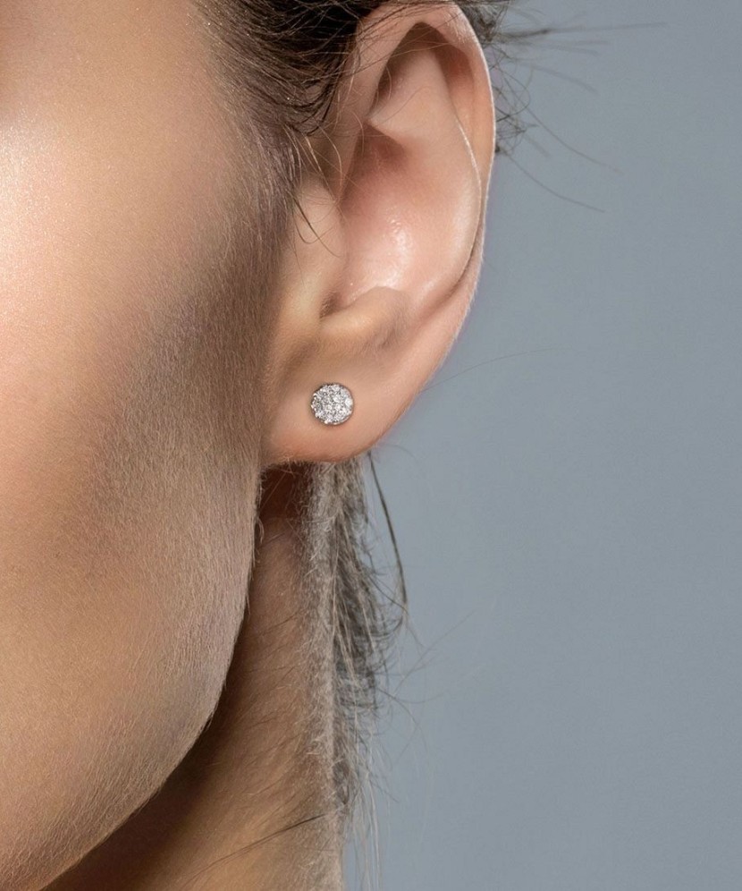 Auksiniai auskarai su deimantais - Auksiniai Auskarai su brangakmeniais - Goldinga