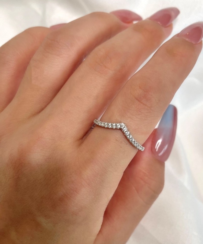 Sidabrinis žiedas su cirkoniais - Sidabriniai žiedai - Goldinga