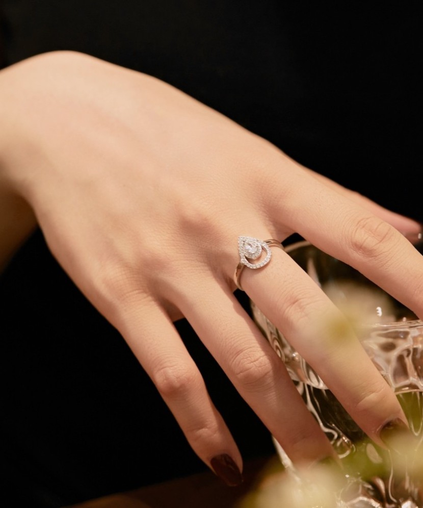 Sidabrinis žiedas su cirkoniais - Sidabriniai žiedai - Goldinga