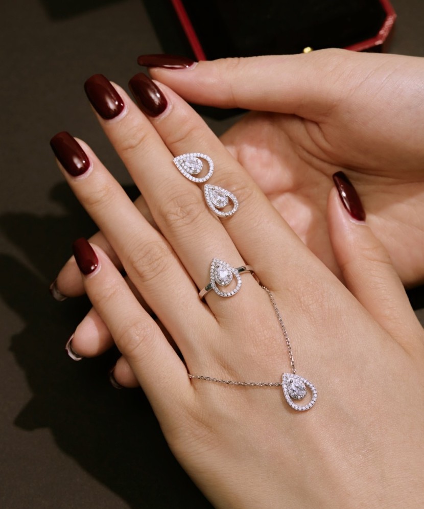 Sidabrinis žiedas su cirkoniais - Sidabriniai žiedai - Goldinga