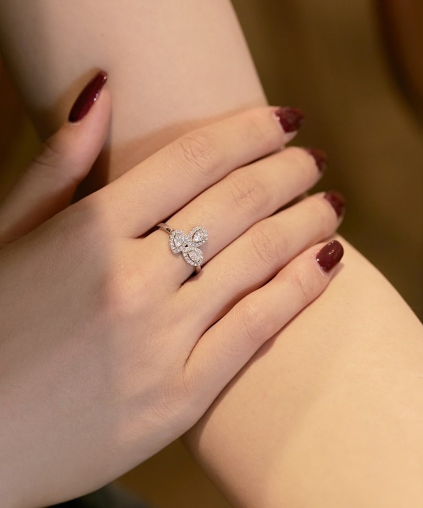 Sidabrinis žiedas su cirkoniais - Sidabriniai žiedai - Goldinga