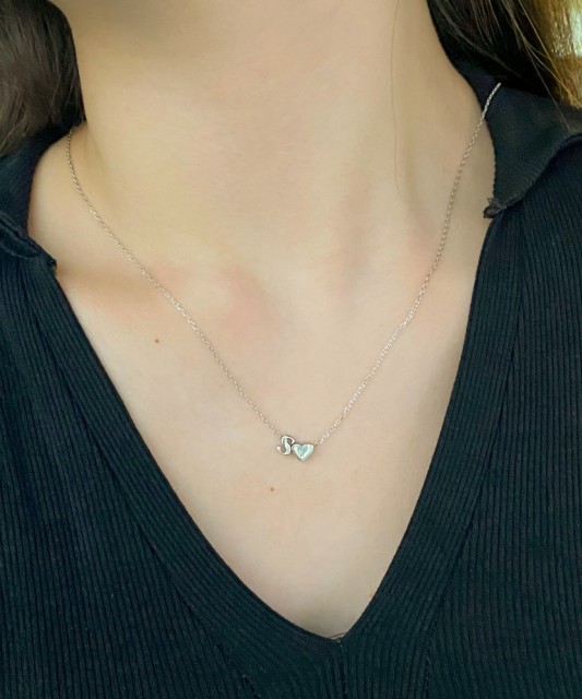 Sidabrinė Grandinėlė Su Pakabuku Raidė S - Sidabrinės grandinėlės su pakabukais - Goldinga