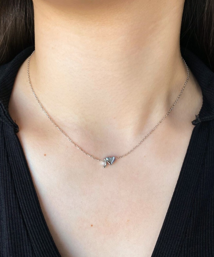 Sidabrinė Grandinėlė Su Pakabuku Raidė J - Sidabrinės grandinėlės su pakabukais - Goldinga