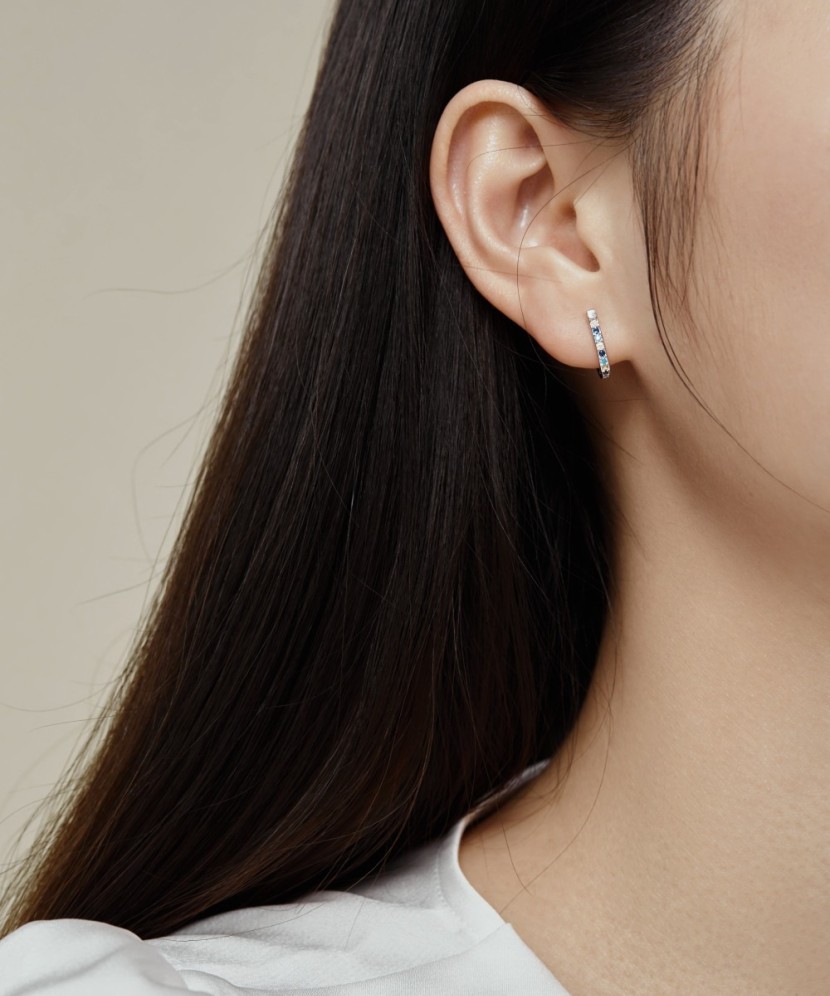 Sidabriniai auskarai su cirkoniais - Auskarai - Goldinga