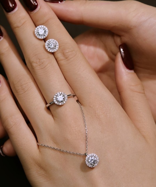 Sidabrinė Grandinėlė Su Cirkonio Pakabuku - Sidabrinės grandinėlės su pakabukais - Goldinga