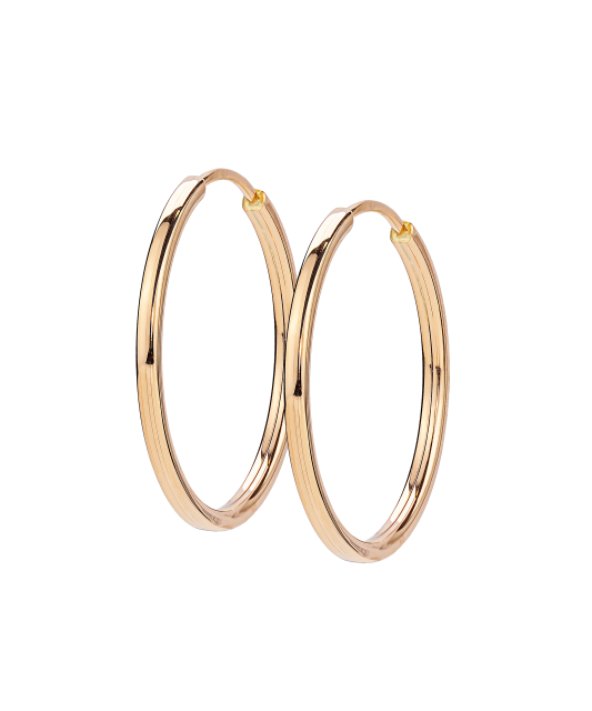 Auksiniai auskarai rinkutės 23mm - Auksiniai auskarai - Goldinga