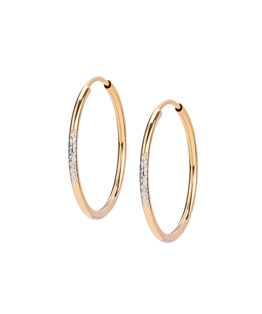 Auksiniai auskarai rinkutės 24mm - Auksiniai auskarai - Goldinga