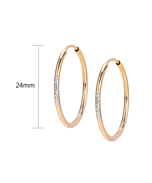 Auksiniai auskarai rinkutės 24mm - Auksiniai auskarai - Goldinga