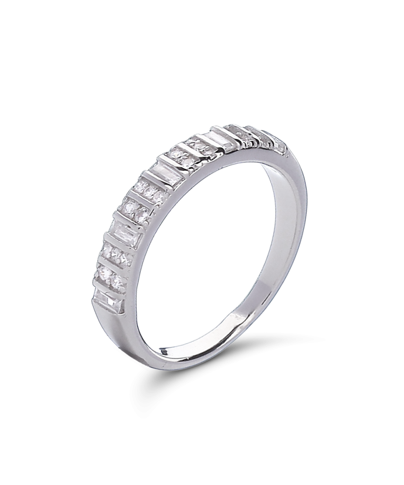 Sidabrinis žiedas su cirkoniais - Sidabriniai žiedai - Goldinga