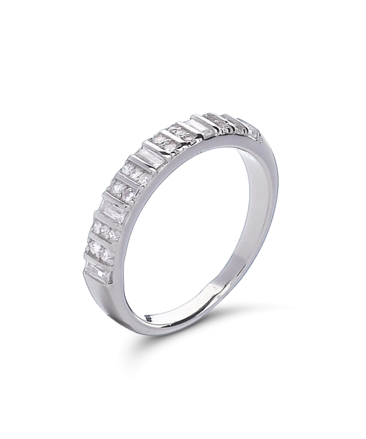 Sidabrinis žiedas su cirkoniais - Sidabriniai žiedai - Goldinga