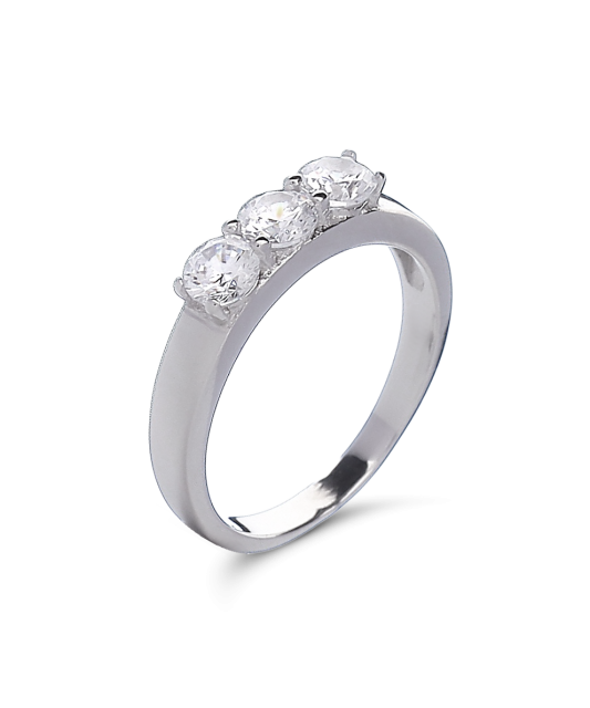 Sidabrinis žiedas su cirkoniais - Sidabriniai žiedai - Goldinga