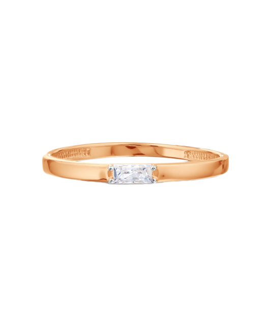 Auksinis žiedas su kristalu - Auksiniai žiedai - Goldinga