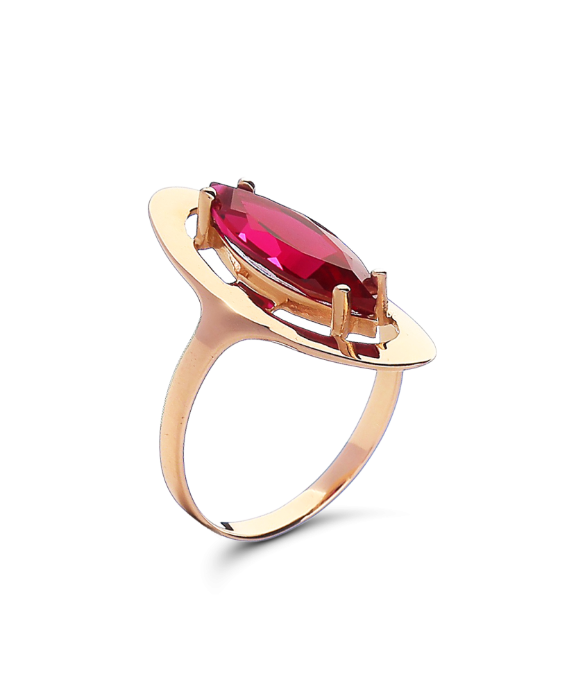 Auksinis žiedas su cirkoniu - Auksiniai žiedai - Goldinga