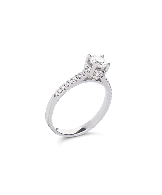 Sidabrinis žiedas su cirkoniais - Sidabriniai žiedai - Goldinga