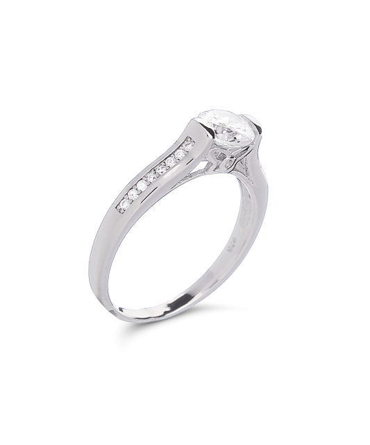 Sidabrinis žiedas su cirkoniais - Sidabriniai žiedai - Goldinga