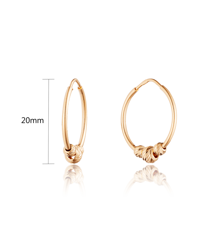 Auksiniai auskarai rinkutės 20mm - Auksiniai auskarai - Goldinga