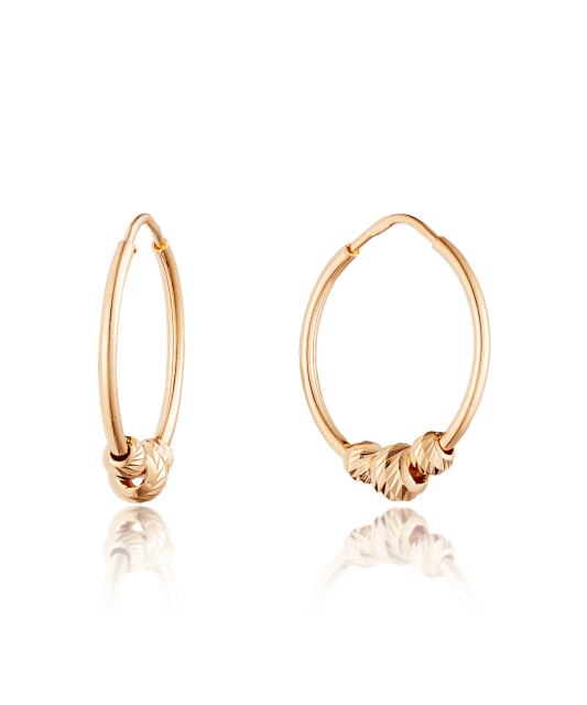 Auksiniai auskarai rinkutės 20mm - Auksiniai auskarai - Goldinga