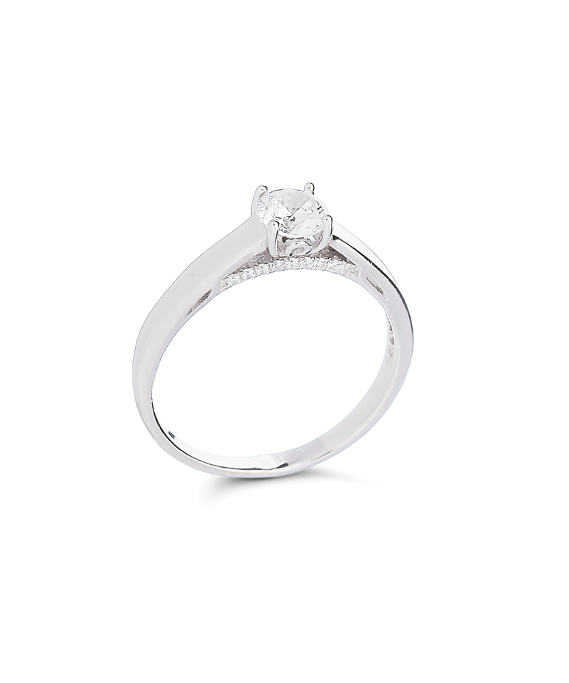 Sidabrinis žiedas su cirkoniais - Sidabriniai žiedai - Goldinga