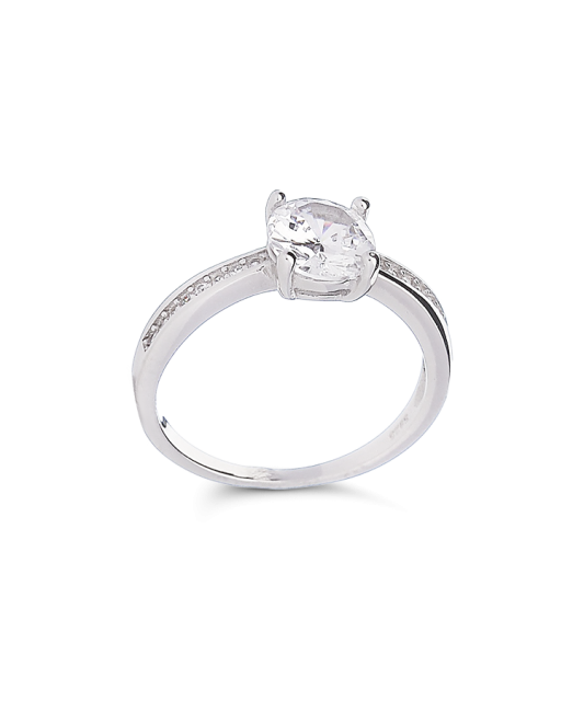 Sidabrinis žiedas su cirkoniais - Sidabriniai žiedai - Goldinga