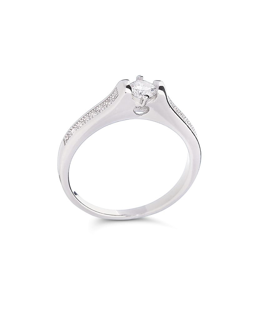 Sidabrinis žiedas su cirkoniais - Sidabriniai žiedai - Goldinga