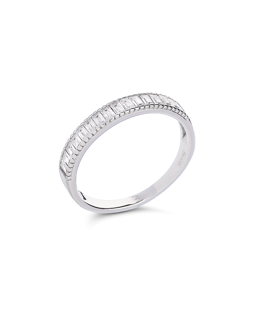 Sidabrinis žiedas su cirkoniais - Sidabriniai žiedai - Goldinga