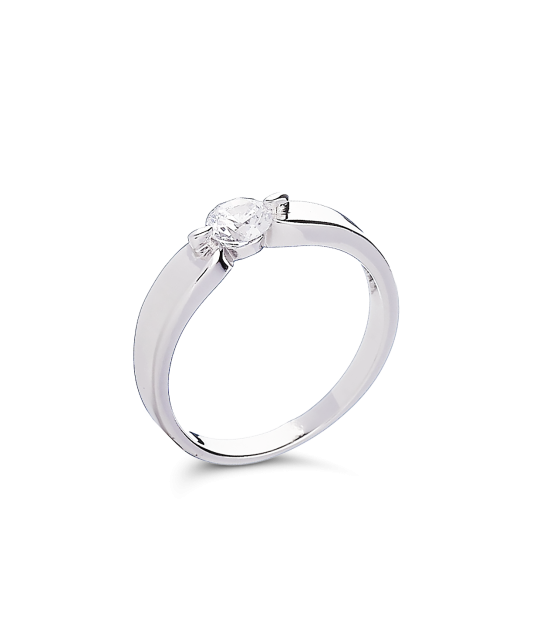 Sidabrinis žiedas su cirkoniu - Sidabriniai žiedai - Goldinga