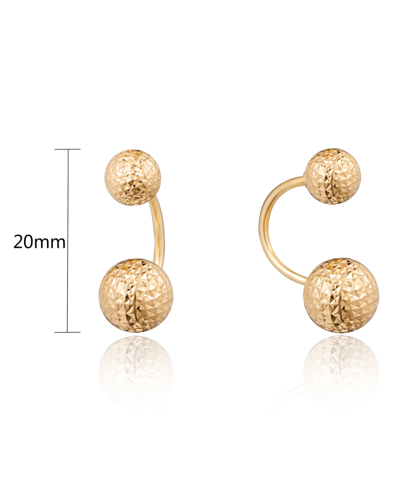 Auksiniai graviruoti auskarai - Auksiniai auskarai - Goldinga