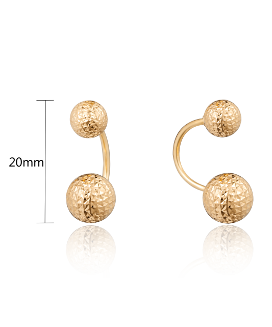 Auksiniai graviruoti auskarai - Auksiniai auskarai - Goldinga