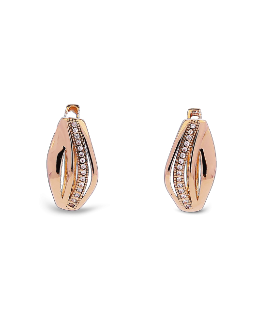 Auksiniai auskarai su cirkoniais - Auksiniai auskarai - Goldinga