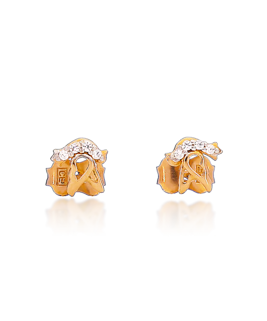 Auksiniai auskarai su cirkoniais - Auksiniai auskarai - Goldinga