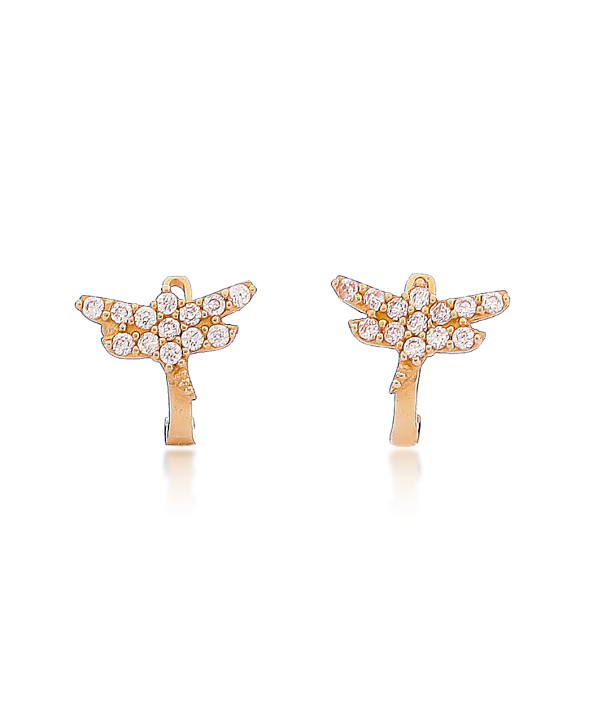 Auksiniai auskarai su cirkoniais - Auksiniai auskarai - Goldinga