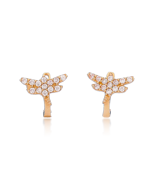 Auksiniai auskarai su cirkoniais - Auksiniai auskarai - Goldinga